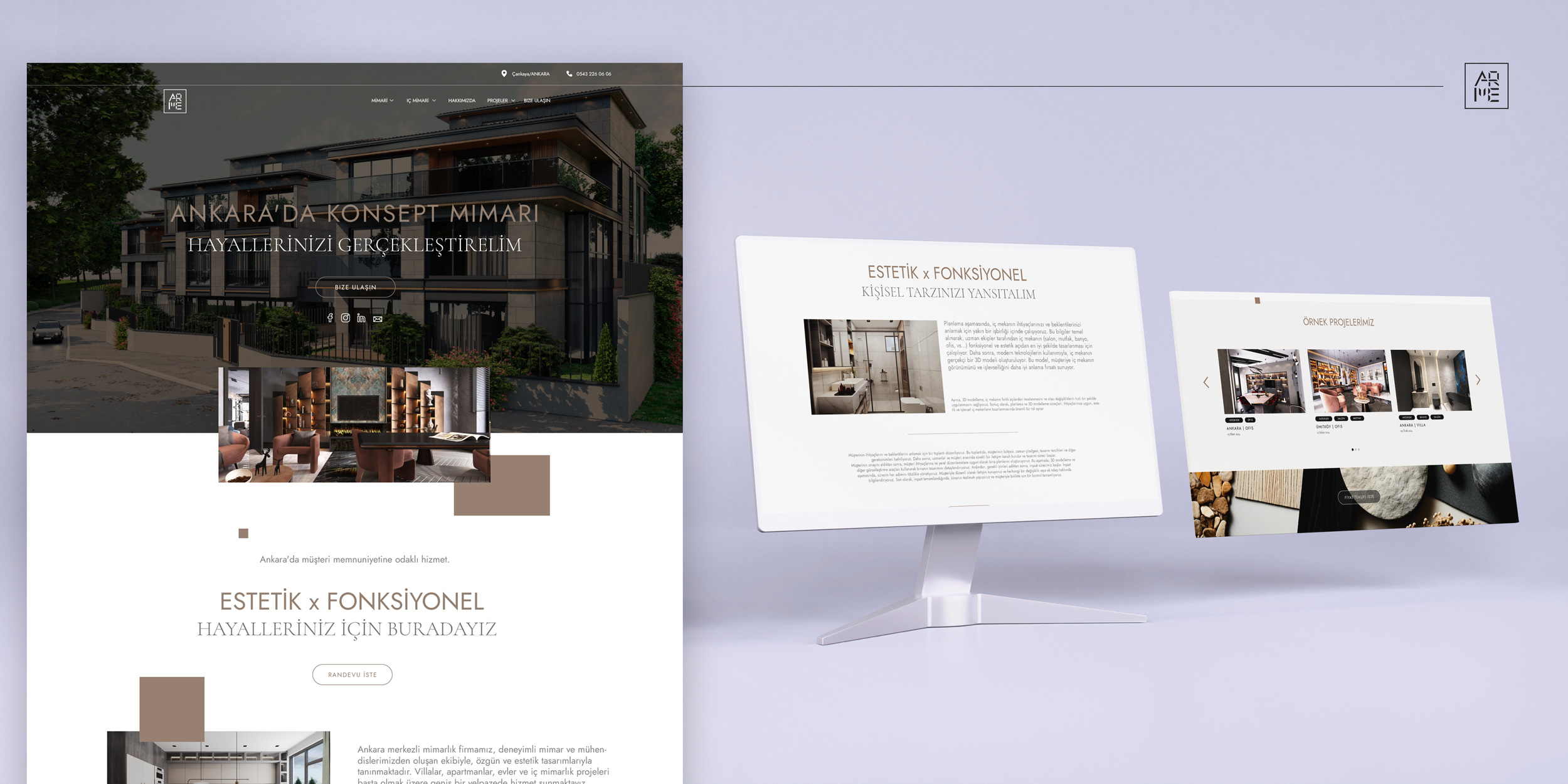 Réalisation design graphique — marque lifestyle, présentation web, Djan Studio