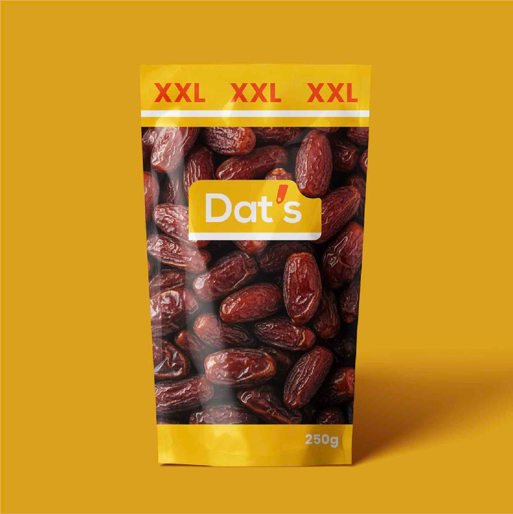 Packaging Dat's — sachet stand-up 250g, Djan Studio
