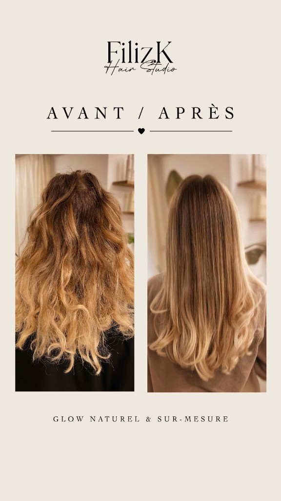 Story FilizK Hair Studio — avant après coiffure, Djan Studio