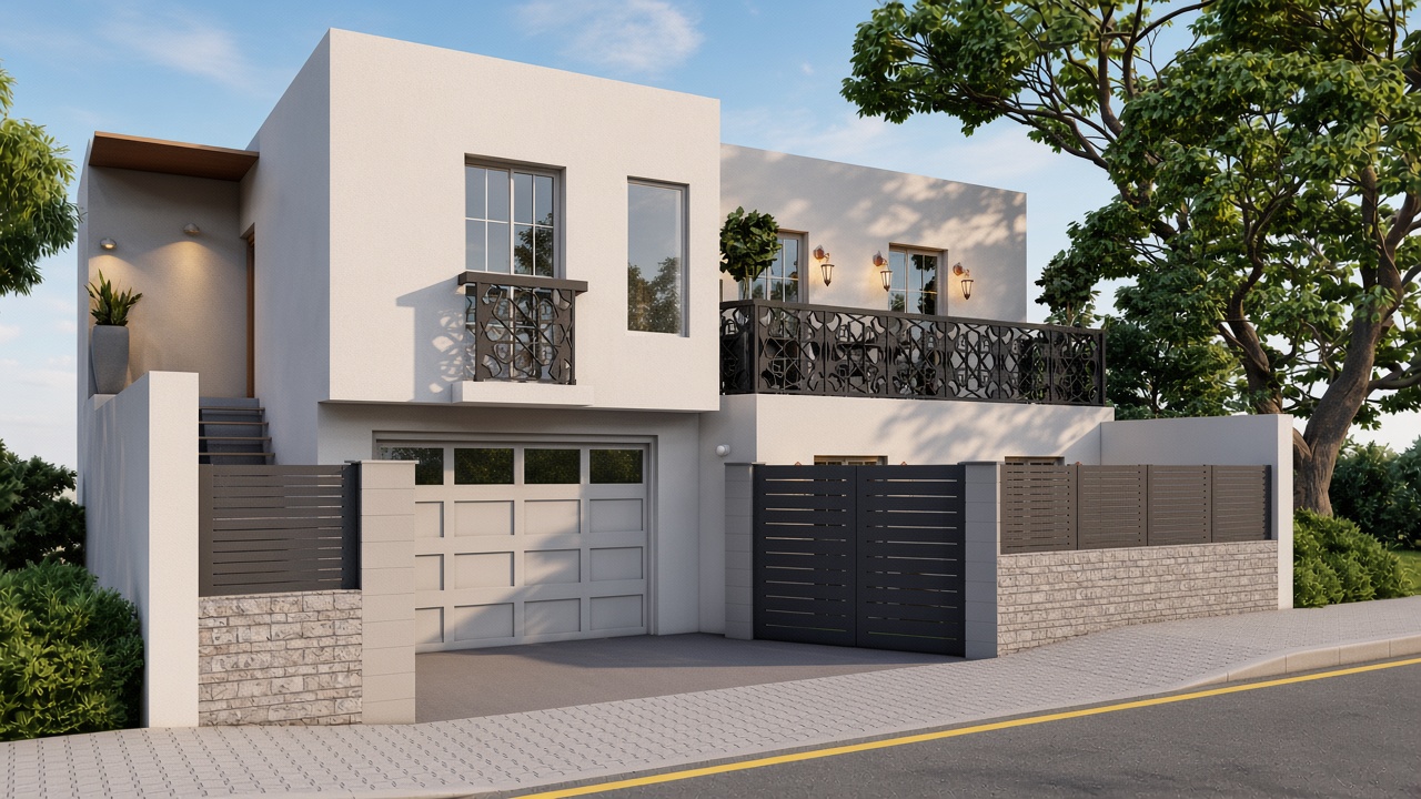 Façade contemporaine de la Maison Y. — Djan Studio
