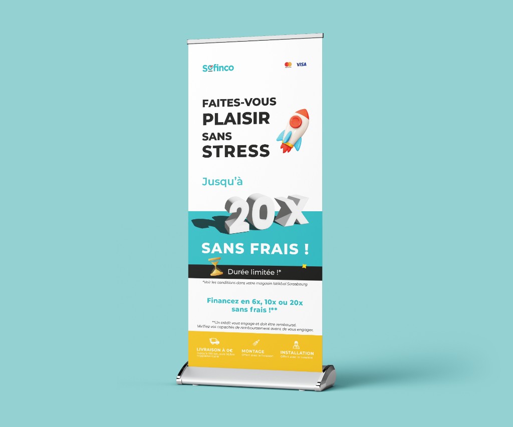 Roll-up — financement Sofinco 20x sans frais, Istikbal Strasbourg, Djan Studio